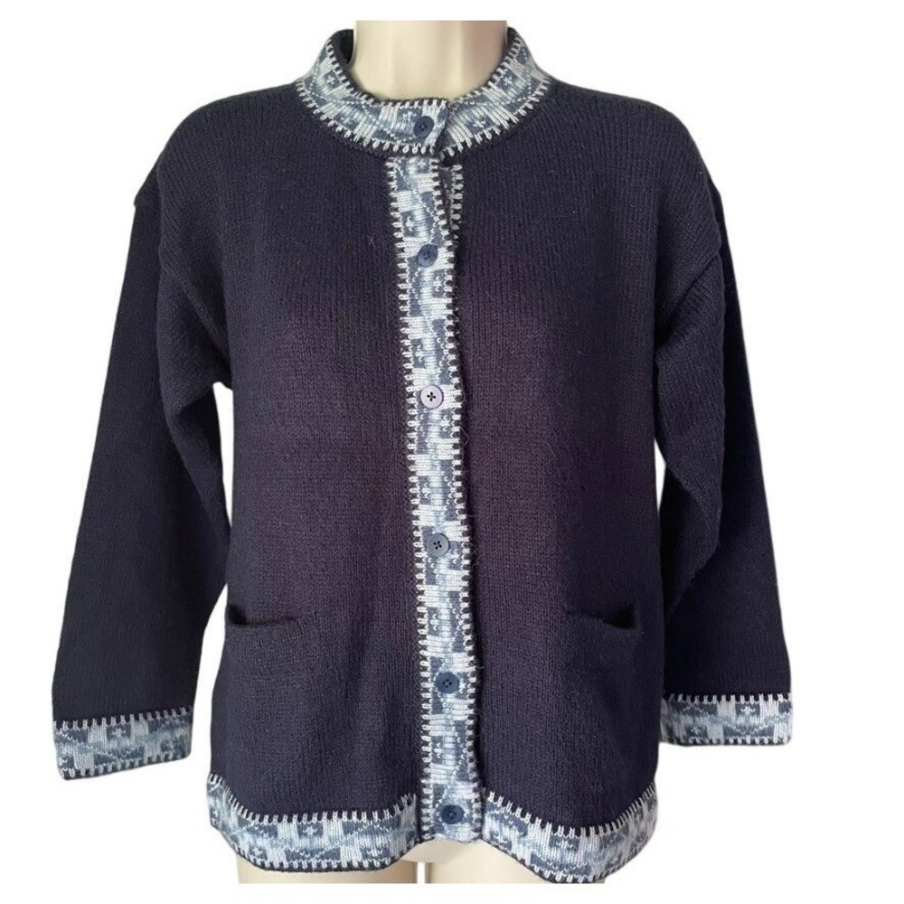American‎ South Side 100% Alpaca Cardigan Sweater Small Made In Peru